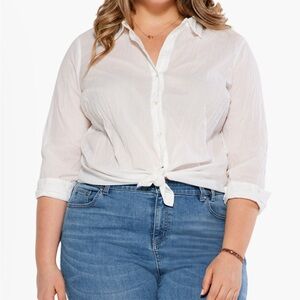 NIC+ZOE Plus Crinkle Top 2X